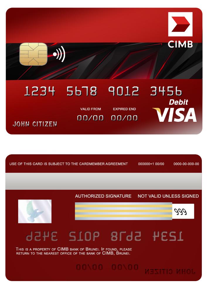 brunei CIMB bank visa card